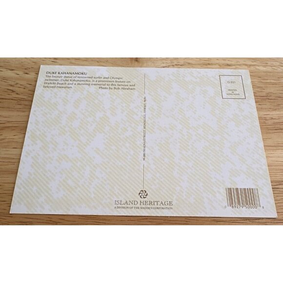 Island Heritage Duke Kahanamoku Bronze Statue Postcard sku 0207 - Picture 3 of 4